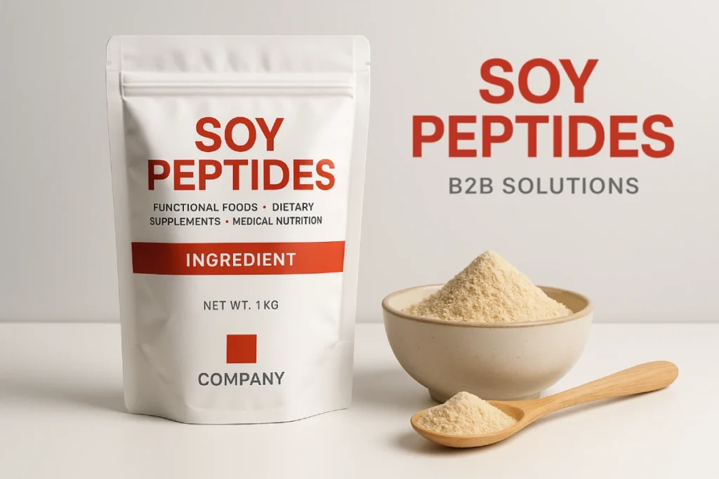 Soy peptides applied in functional foods, dietary supplements, and medical nutrition products for B2B innovation