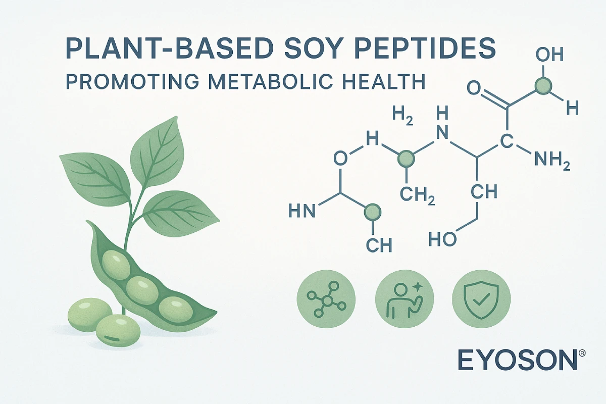 Soy peptides supporting metabolic health, plant-based nutrition, and B2B functional food innovation by EYOSON®