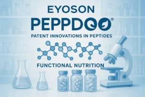 EYOSON's PEPDOO® patent innovations in peptides for functional nutrition - Peptide manufacturer and leader in small molecule peptide technology.