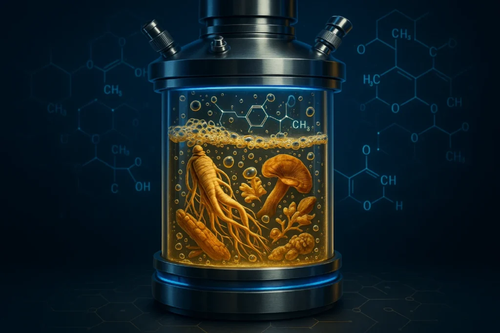 Bioactive molecules from fermented Traditional Chinese Medicine herbs for high-efficacy functional ingredients